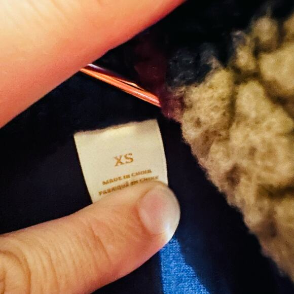 SCOTCH & SODA Teddy Fleece Anorak Flower Camo Blue Zip Up Jacket Size XS - Picture 11 of 11